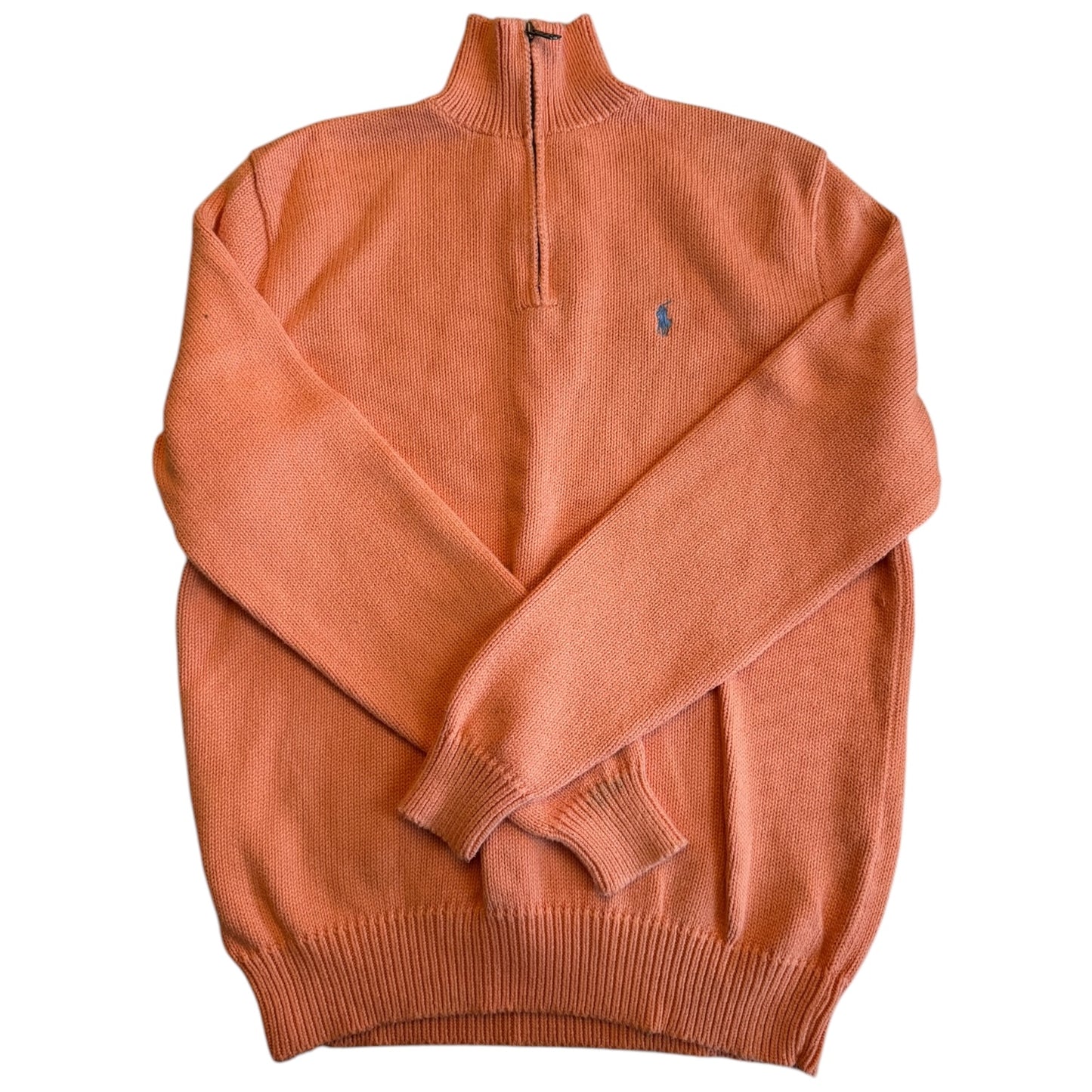 Small Ralph Lauren Orange Knitted 1/4 Zip