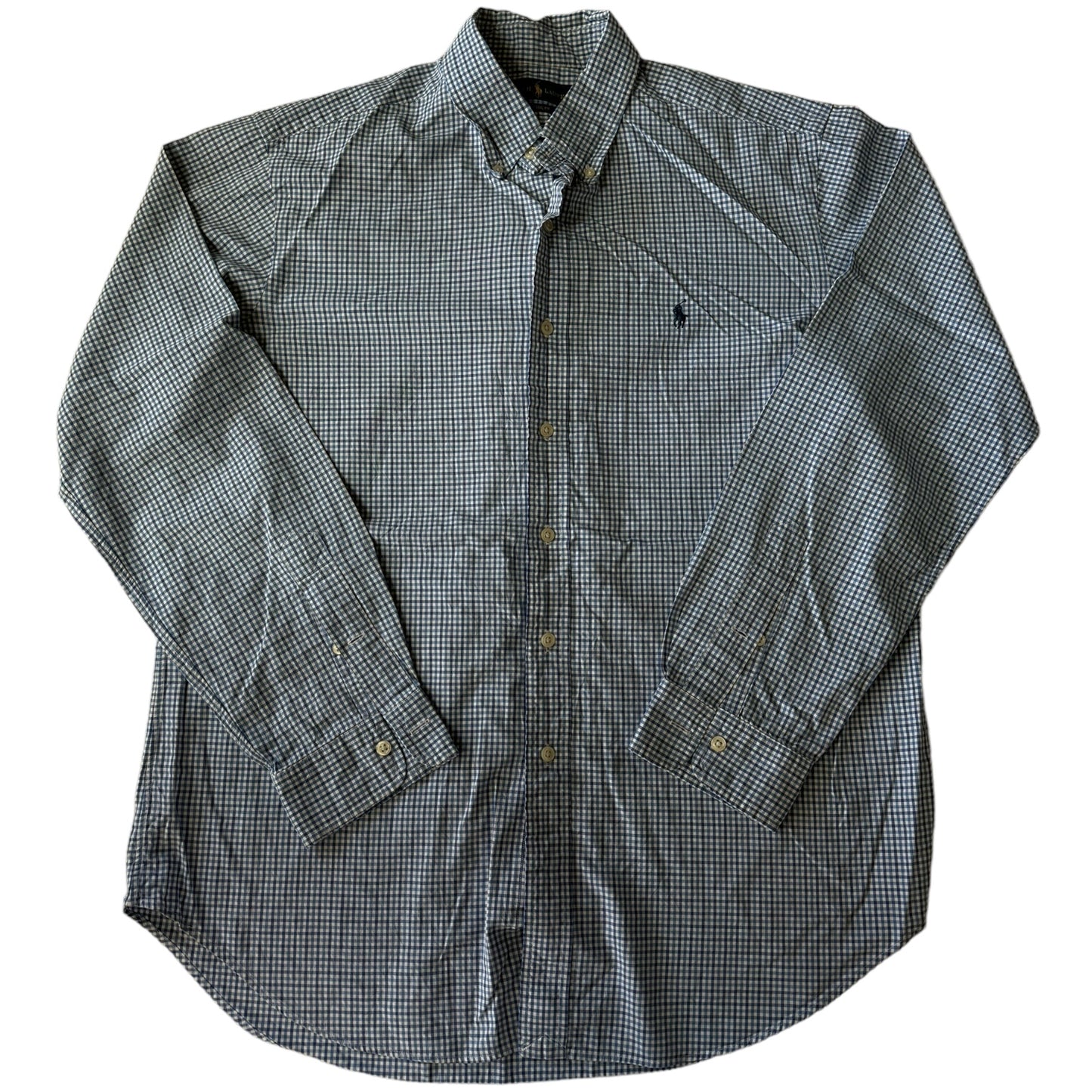 Large Ralph Lauren Blue Checked Shirt