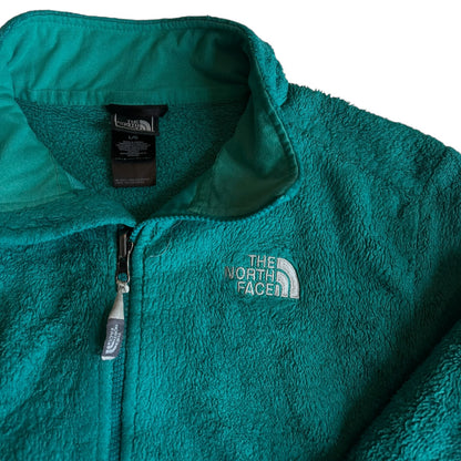 Women's Large The North Face Green Zip Up Fleece