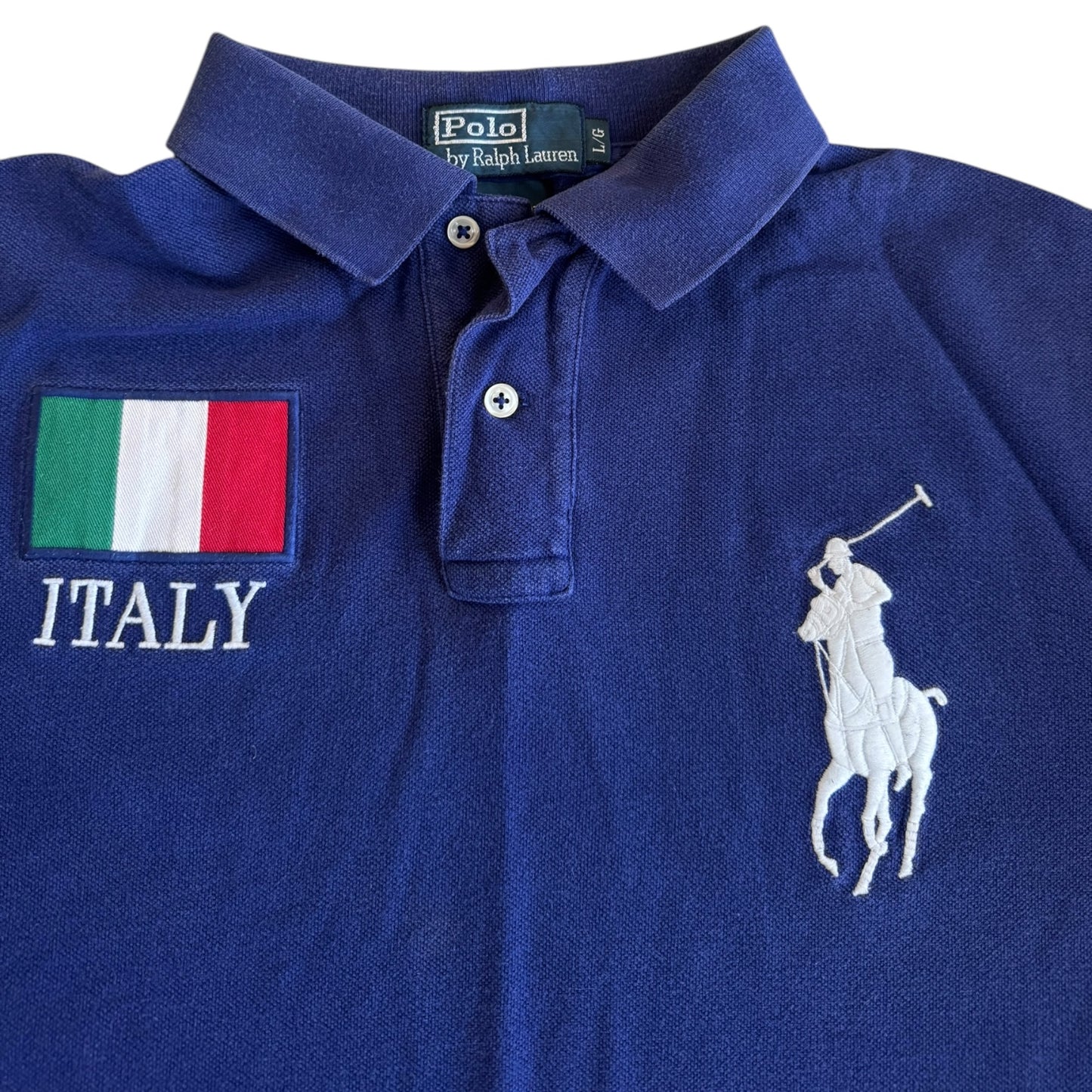 Large Ralph Lauren Blue Italy Polo Shirt