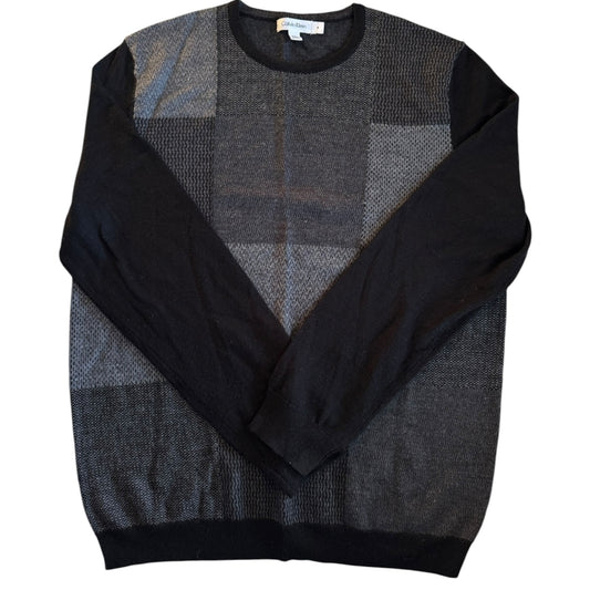 Medium Calvin Klein Grey/Black Knitted Sweater