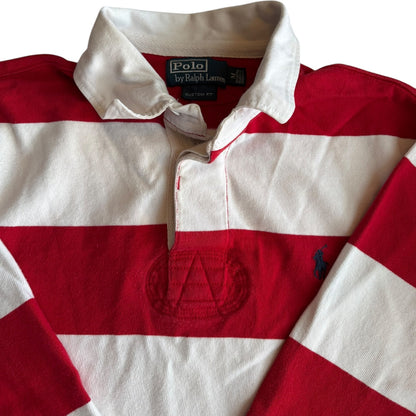 Medium Ralph Lauren Red/White Rugby Shirt