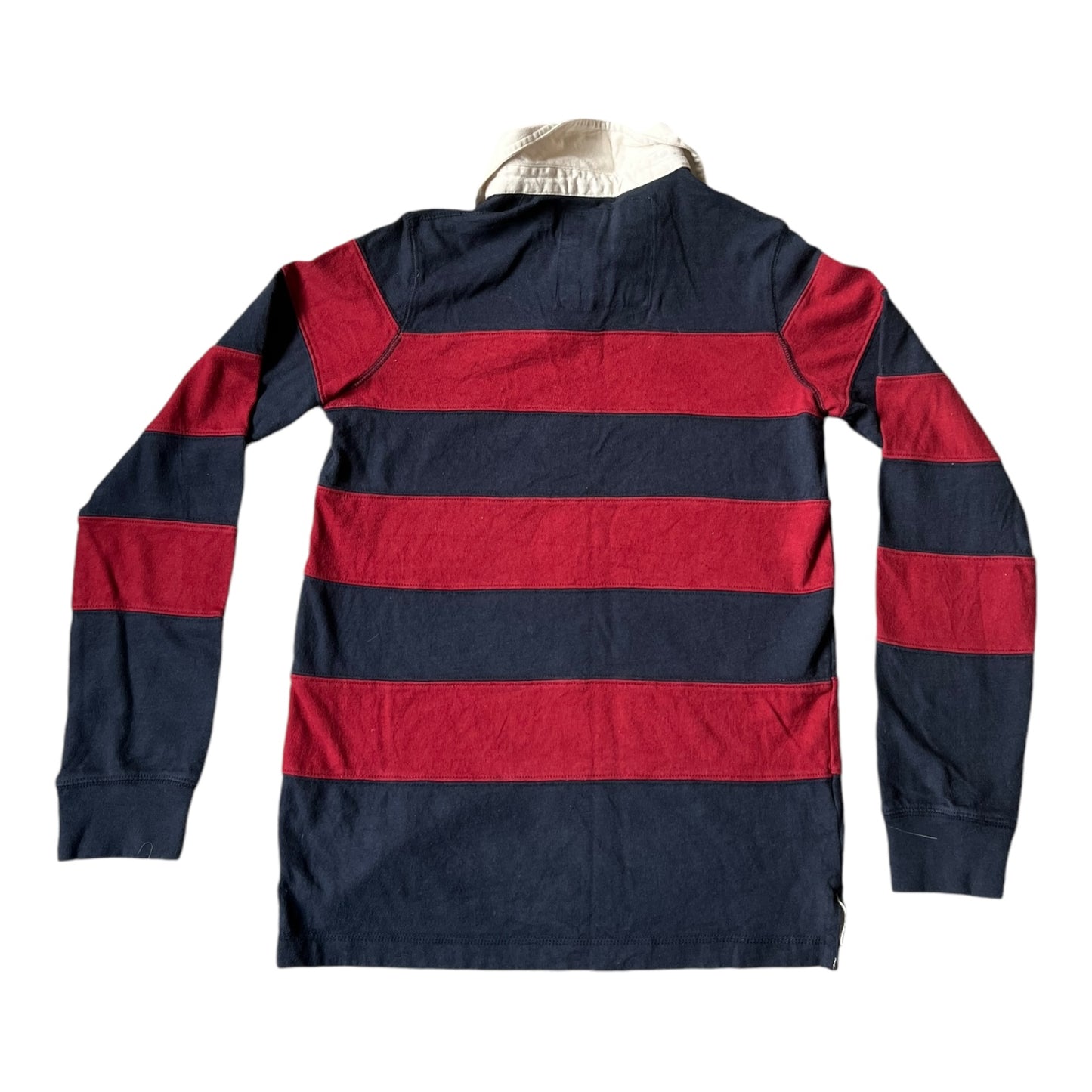 XL Urban Pipeline Striped Navy and Red Rugby Shirt