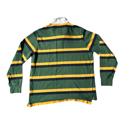 Large Green and Yellow Striped Rugby Shirt