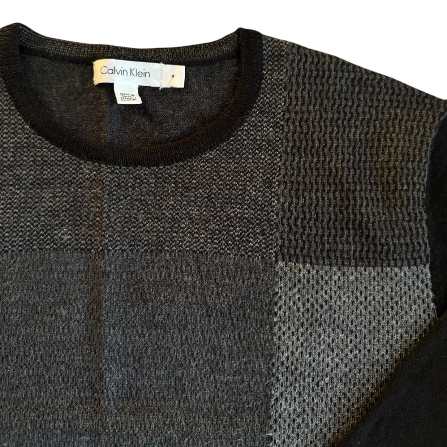 Medium Calvin Klein Grey/Black Knitted Sweater