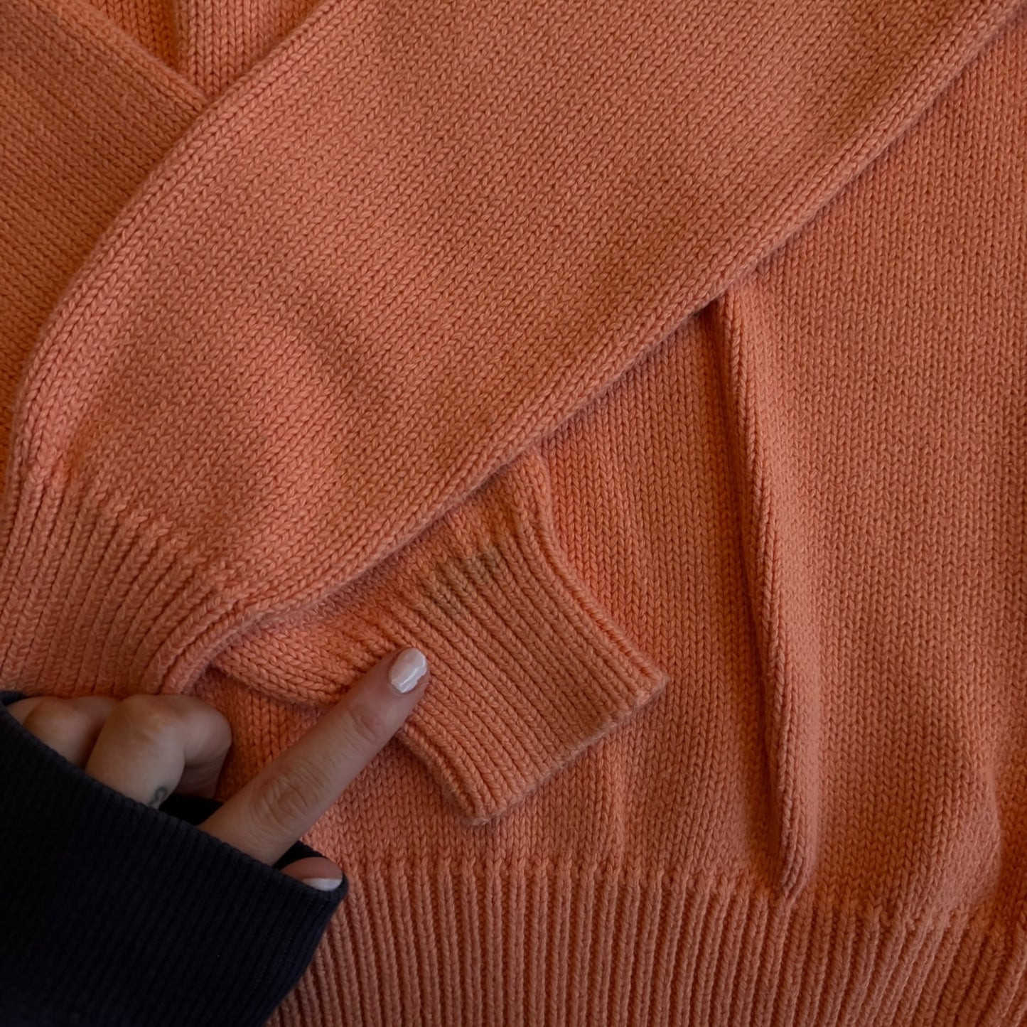 Small Ralph Lauren Orange Knitted 1/4 Zip