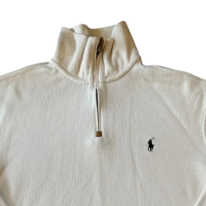 Medium Ralph Lauren White 1/4 Zip