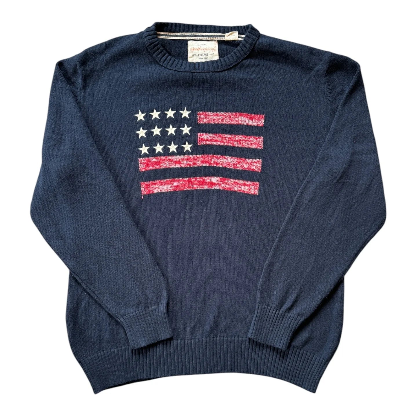 Large Navy USA Flag Knitted Jumper