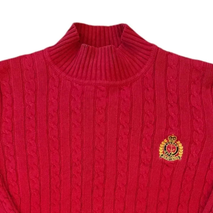 Womans Small Ralph Lauren Red Knitted Jumper Top