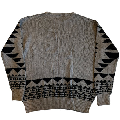 Medium Forever 21 Grey Patterned Knitted Sweater