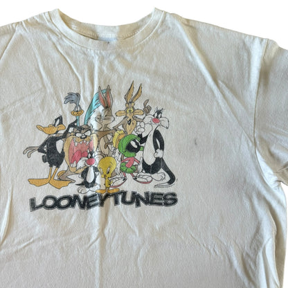 Large Junk Food White Looney Tunes T-Shirt