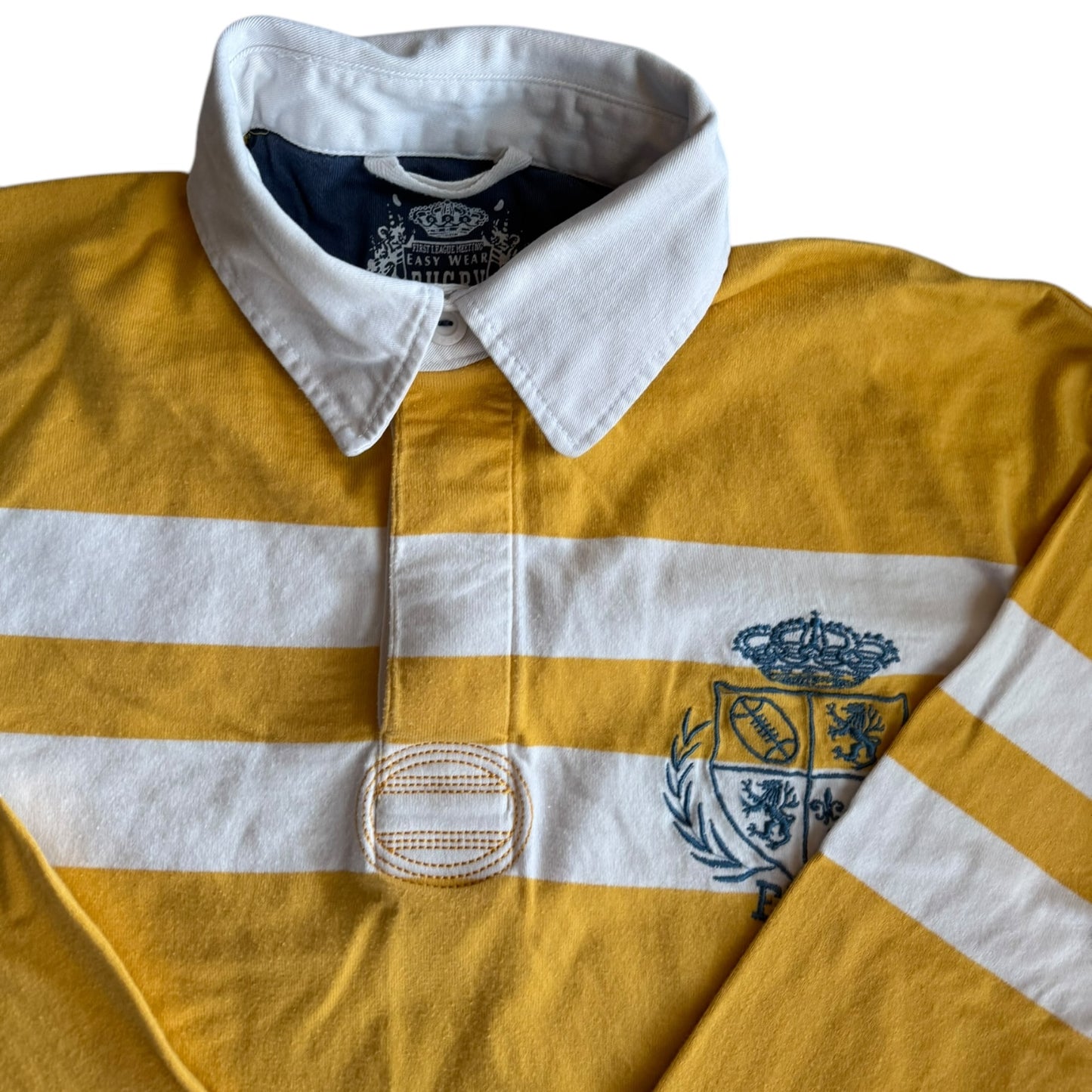 Large Easy Wear Rugby Yellow Rugby Shirt