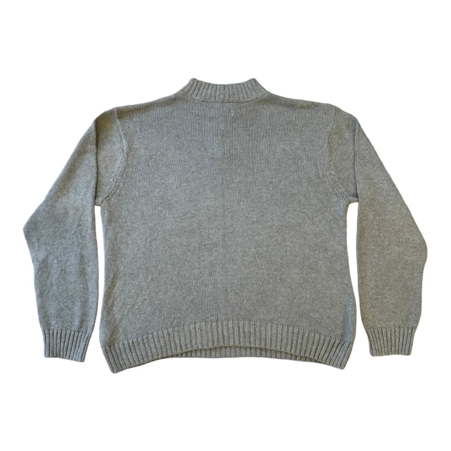 XXL Chaps Grey Knitted 1/4 Zip