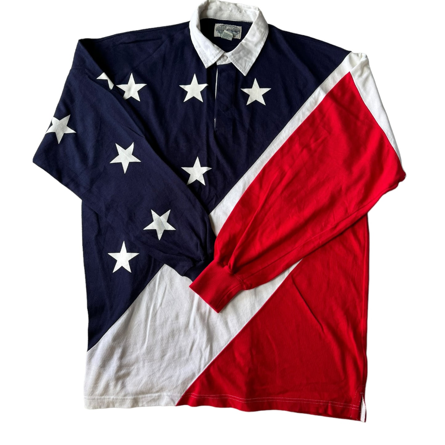 XXL Britches Great Outdoors USA Flag Rugby Shirt