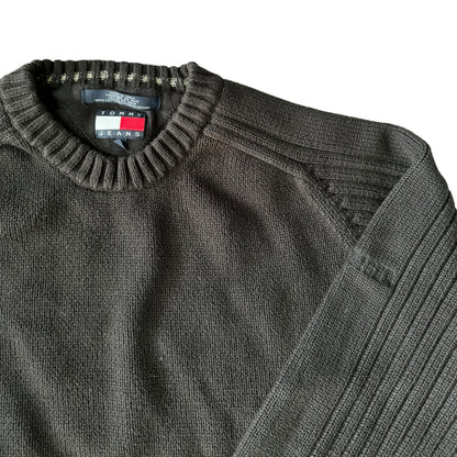 XL Tommy Hilfiger Faded Black Thick Knitted Sweater