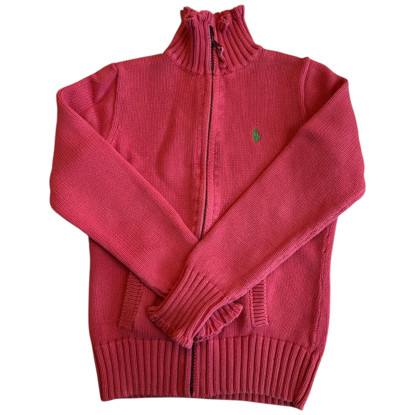 Children’s Large Ralph Lauren Pink Knitted Full Zip