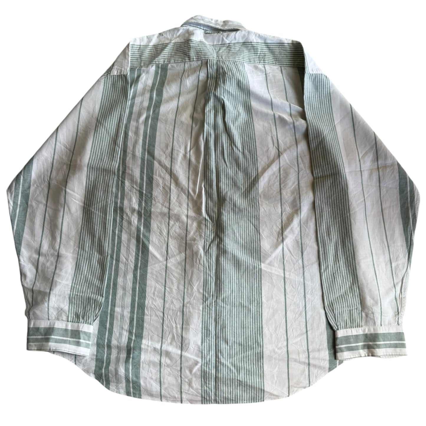 XL Tommy Hilfiger Green/White Striped Shirt