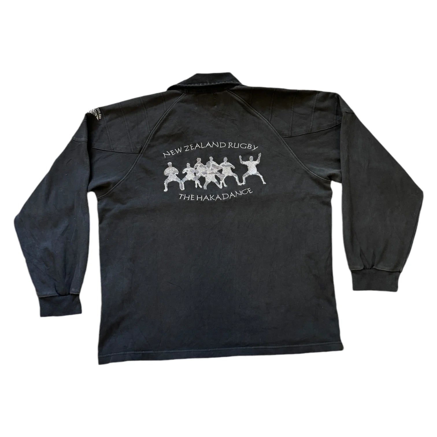 Extra Large Clouds Black Haka Rugby Shirt