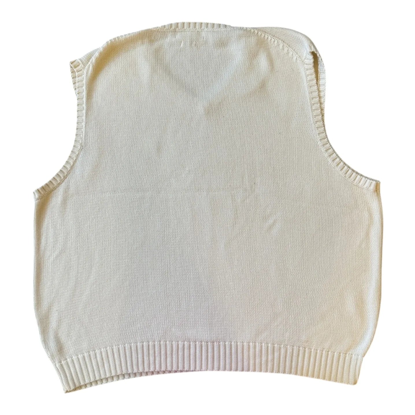 3XLT Ralph Lauren White Knitted Vest