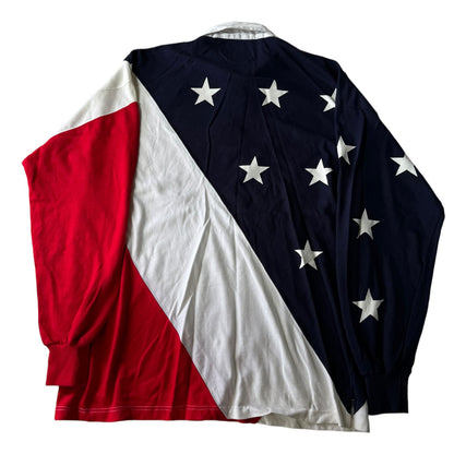 XXL Britches Great Outdoors USA Flag Rugby Shirt