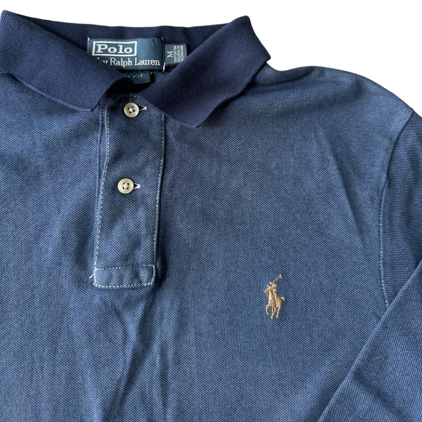 Medium Polo Ralph Lauren Blue Long Sleeved Polo Shirt