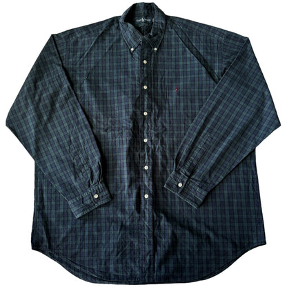 XL Ralph Lauren Blue and Green Checked Shirt