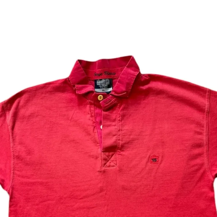 Medium Serge Blanco Red Tortoise Rugby Shirt Top