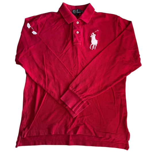 Large Ralph Lauren Red Rugby Shirt