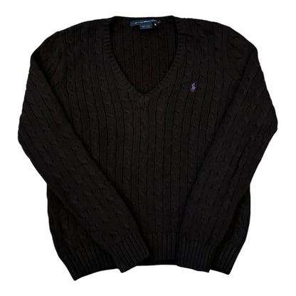 Womans Extra large Ralph Lauren Black Cable Knit