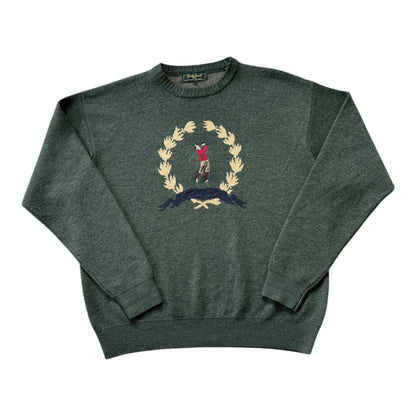 Large Green Golf Woollen Jumper