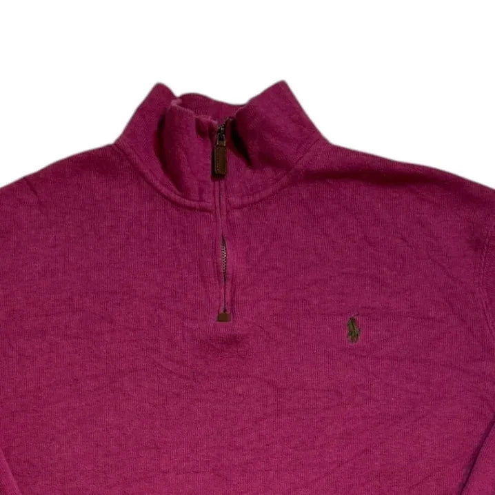 Large Ralph Lauren Burgundy 1/4 Zip Top