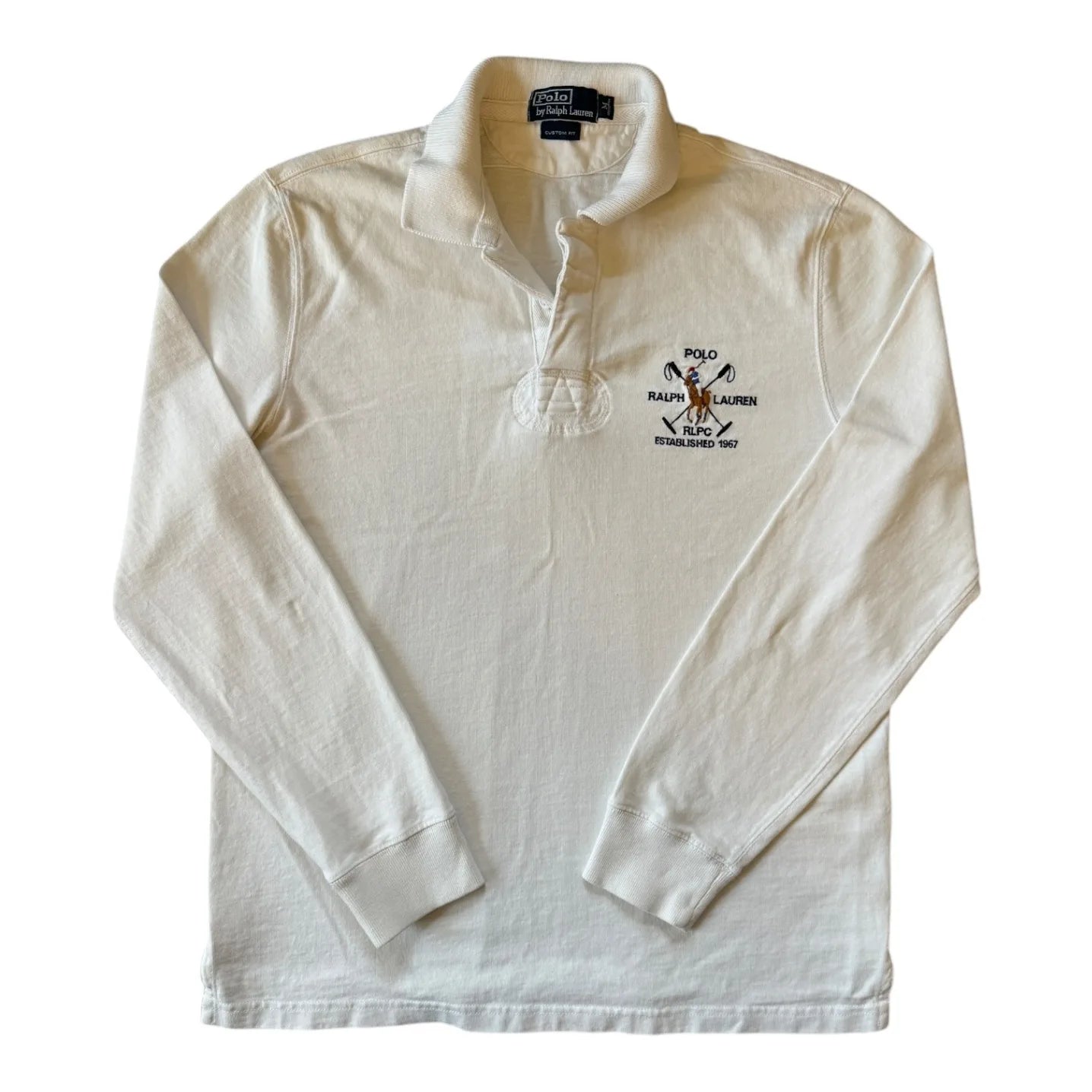 Medium Ralph Lauren White Rugby Shirt