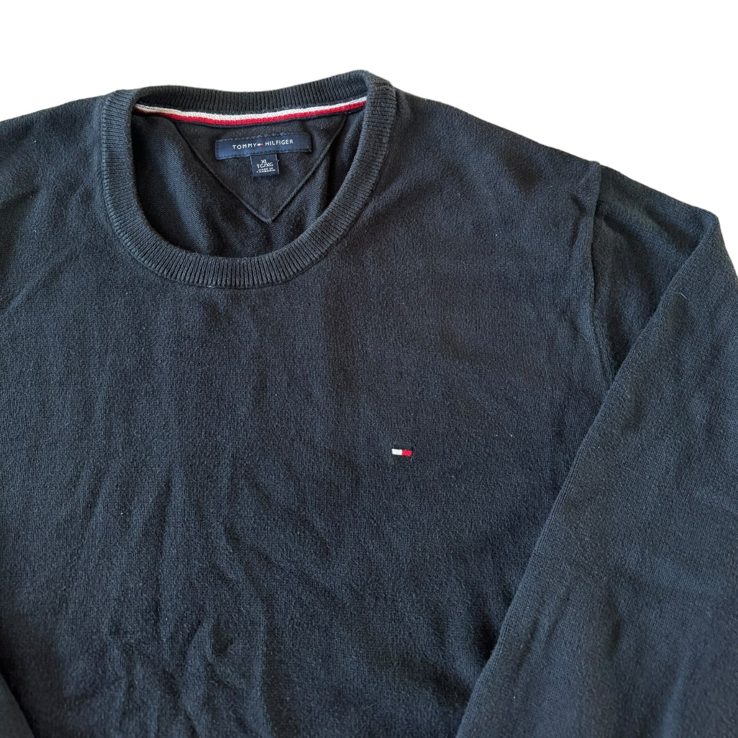 XL Tommy Hilfiger Faded Black Thick Knitted Jumper