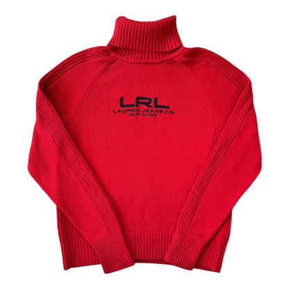 Womans Large Ralph Lauren Red Turtle Neck Jumper