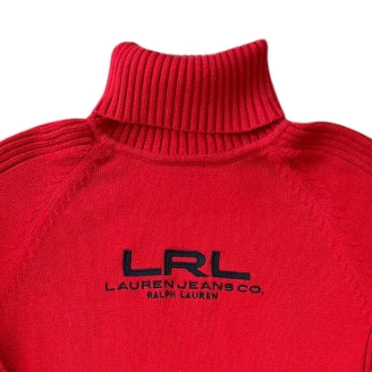 Womans Large Ralph Lauren Red Turtle Neck Jumper