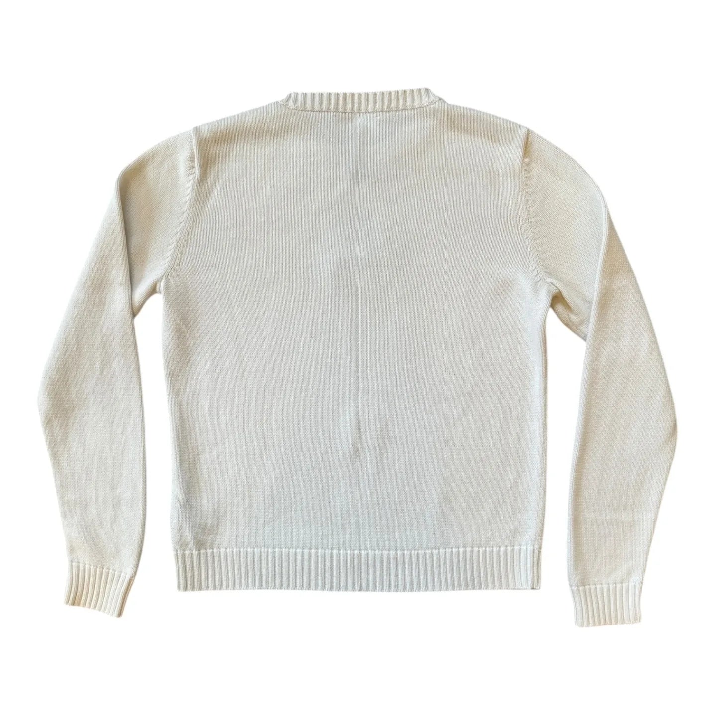 Womans Small Ralph Lauren White Beach Knitted Jumper