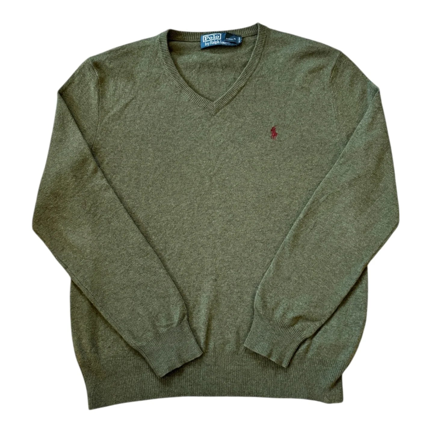 Medium Ralph Lauren Merino Wool Green Knitted Jumper