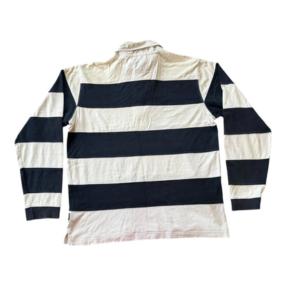 Extra large Musto Navy White Striped Rugby Shirt