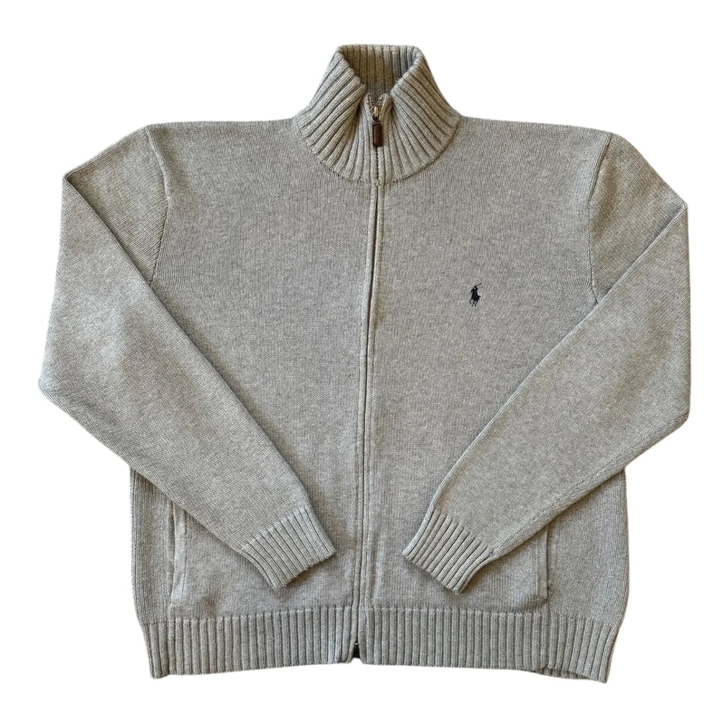 Large Ralph Lauren Grey Full Zip Jumper