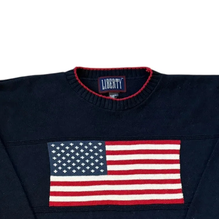 XXL Liberty Navy USA Flag Jumper