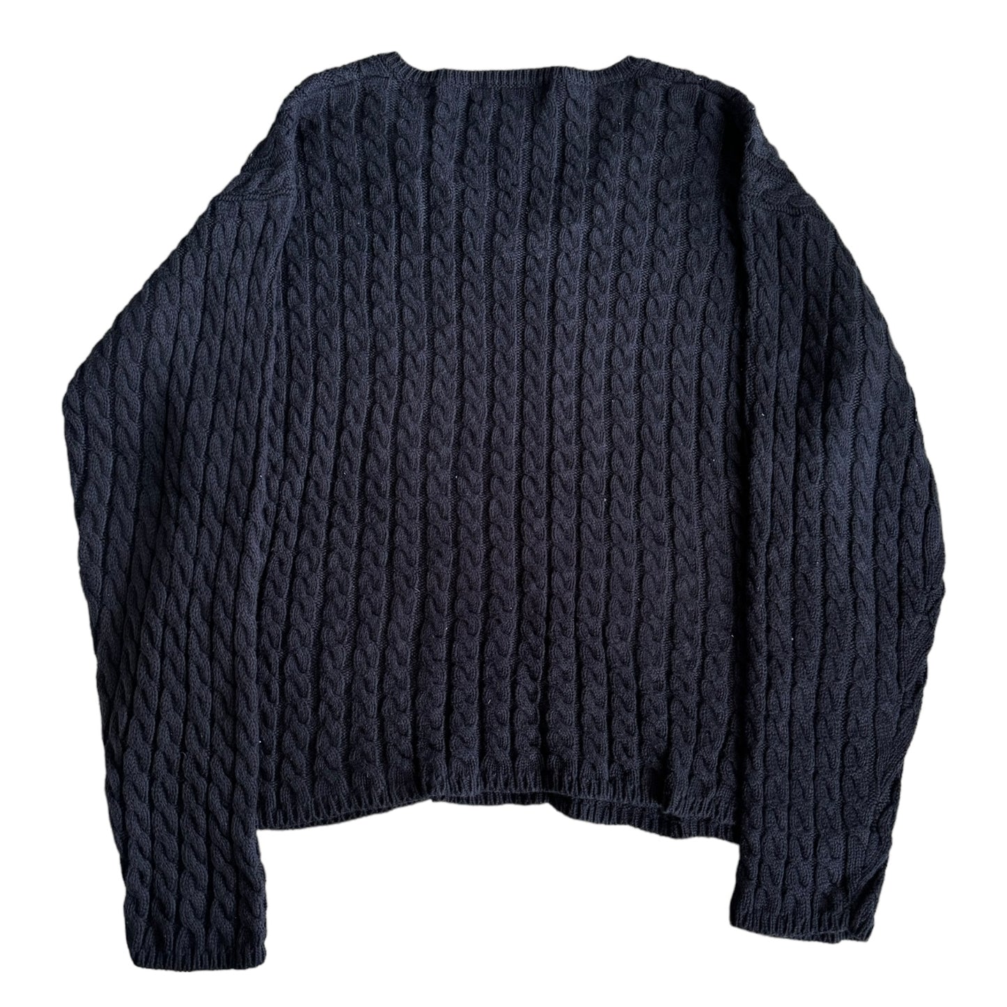 Women's Small Lauren Ralph Lauren Navy Cable Knit Sweater