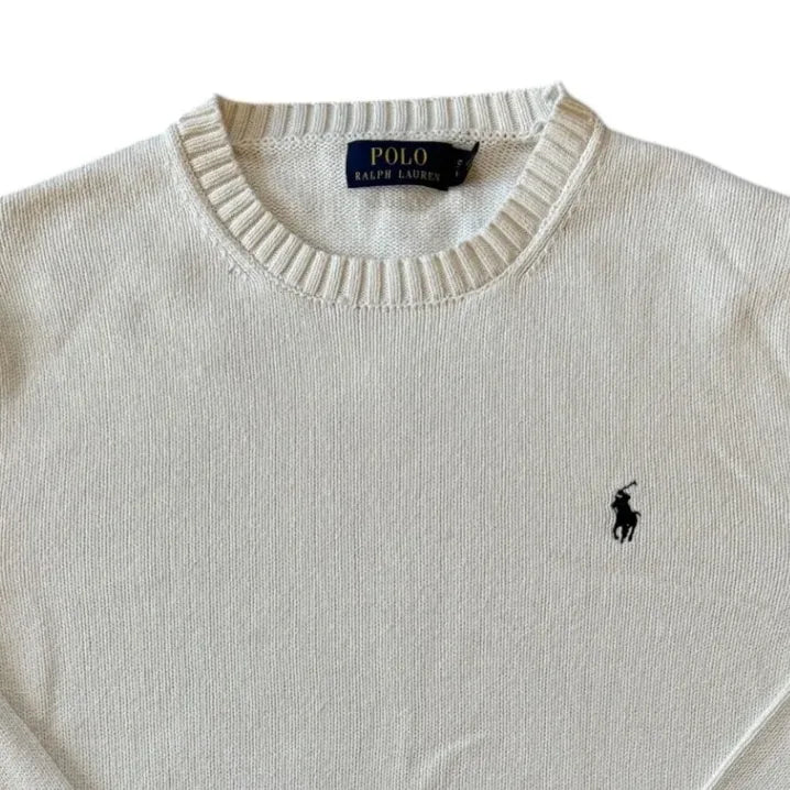 Small Ralph Lauren White Knitted Jumper