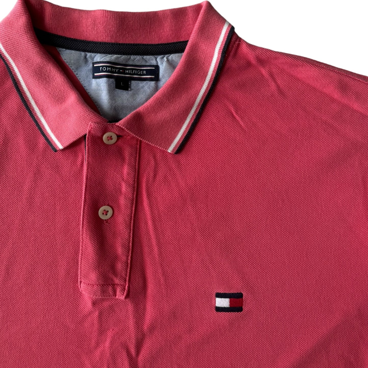 Large Tommy Hilfiger Pink Polo Shirt