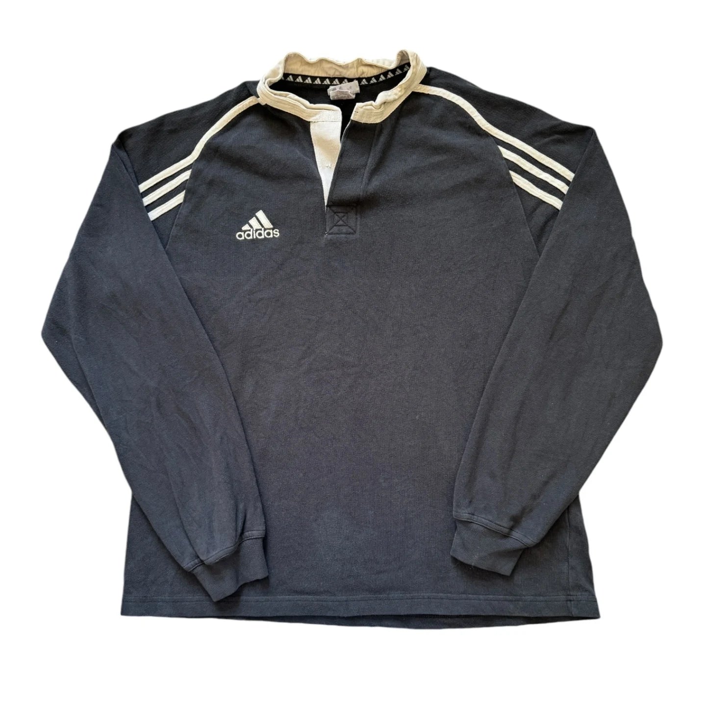 Large Adidas Black Rugby Shirt