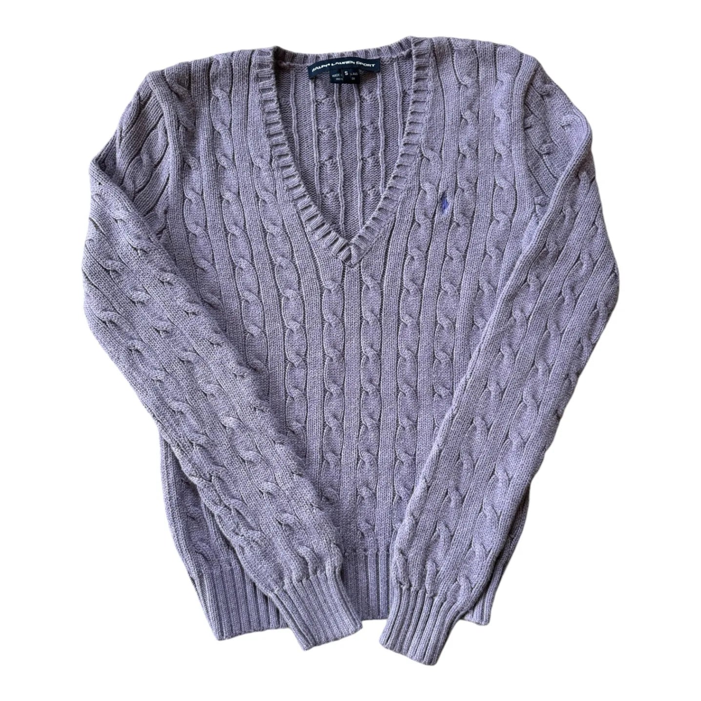 Womans Small Ralph Lauren Purple Cable Knit