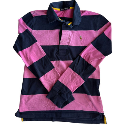 Women’s Medium Ralph Lauren Pink/Black Rugby Shirt