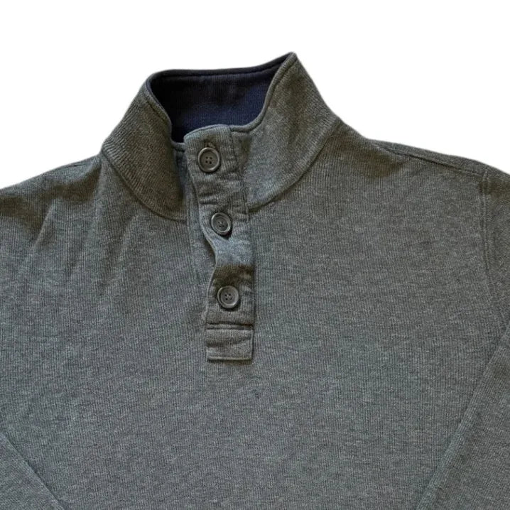 Small Tommy Hilfiger Grey 1/4 Button Top