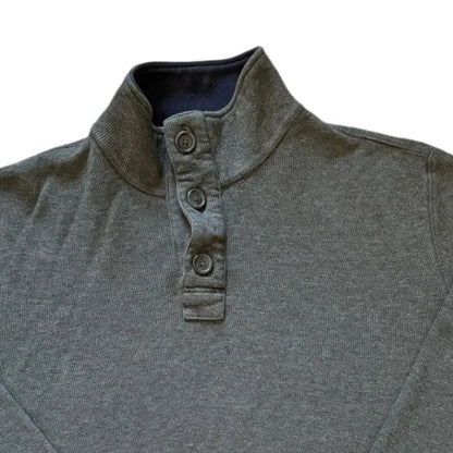 Small Tommy Hilfiger Grey 1/4 Button Top