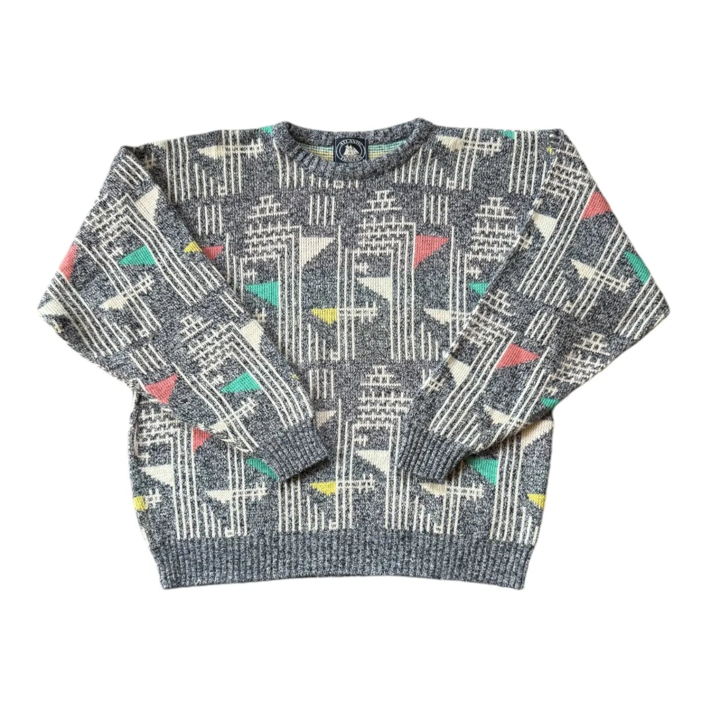 Extra large Funky Multicolor Knitted Jumper