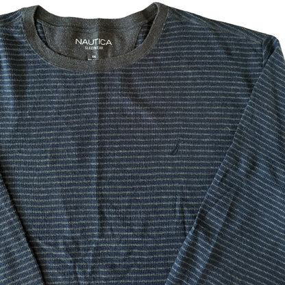 XXL Nautica Navy Striped Long Sleeved T-Shirt